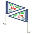 7.5" x 10.5" Double Sided Pennant Style Custom Car Flag